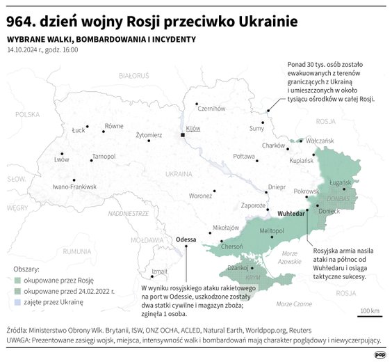 Tak wyglądała sytuacja na froncie w 964 dniu wojny