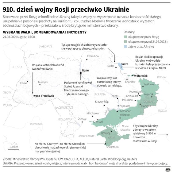 Tak wyglądała sytuacja na froncie w 910. dniu wojny