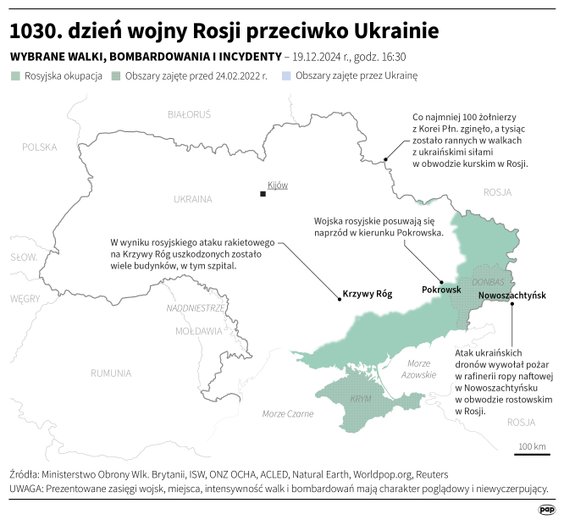 Tak wyglądała sytuacja na froncie w 1030 dniu wojny
