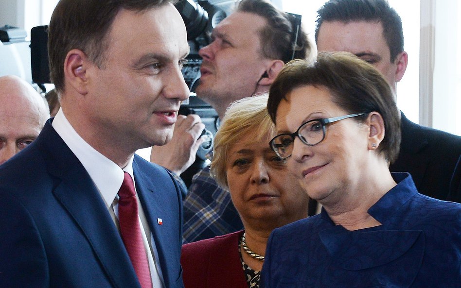 Prezydent Andrzej Duda i premier Ewa Kopacz