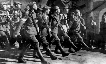 Defilada Brygady Świętokrzyskiej, Czechy, maj 1945 r.