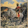 Menelik II pod Aduą, litografia według obrazu Paula Buffeta, 1898 r.