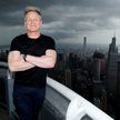 Gordon Ramsay na szczycie wieżowca w Nowym Jorku.