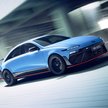 Z zewnątrz N-ka wyraźnie różni się od standardowego Ioniqa 6. Agresywny bodykit, poszerzone błotniki