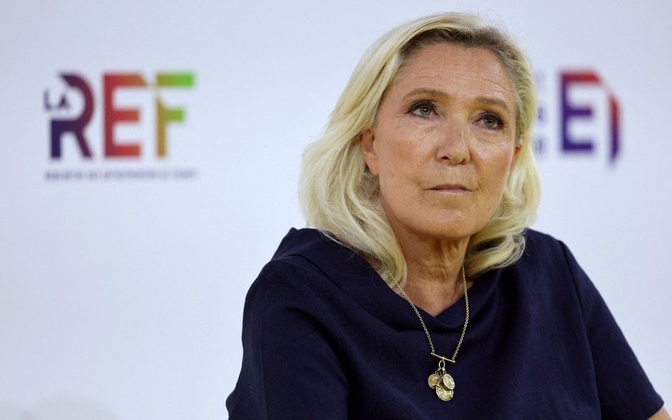 Liderka Zjednoczenia Narodowego Marine Le Pen podczas debaty kandydatów przed wyborami prezydenckimi