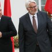 Warszawa 10 października 2016 r. Ministrowie Uładzimir Makiej i Witold Waszczykowski.