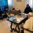 Papież Franciszek rozmawia z moskiewskim patriarchą Cyrylem, 16 marca 2022 r. Podobnych spotkań z pa