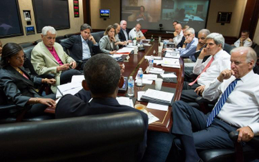 Spotkanie prezydenta Baracka Obamy z doradcami