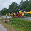Wypadek na drodze wojewódzkiej 835. Samochód osobowy zderzył się tam z ciężarówką