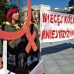 Manifestacja Ligi Kobiet na rzecz parytetów. Warszawa, wrzesień 2010