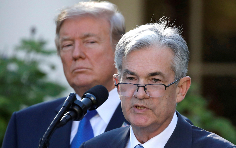 Prezydent Donald Trump i Jerome Powell