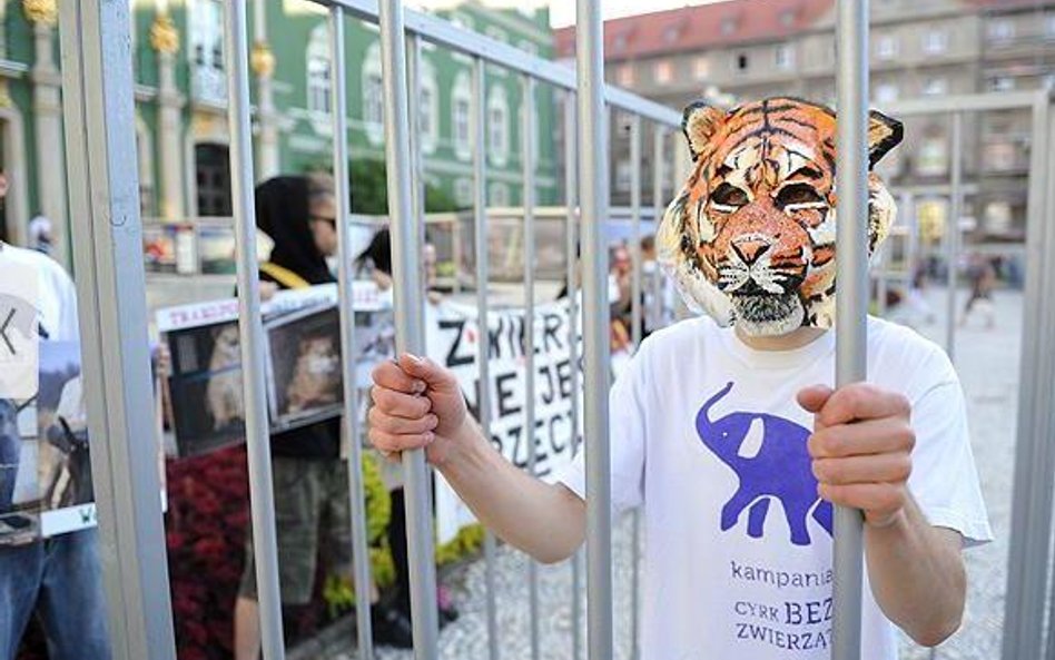 Przeciwko zwierzętom w cyrku. Protest w Szczecinie