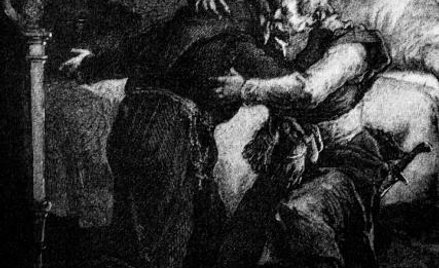 Ksiądz Robak – kwestarz- -emisariusz ze świata polityki. Staloryt Michała Andriollego rep. Marek Sko