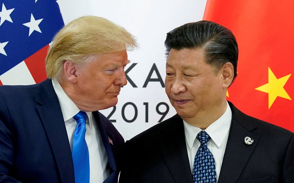Donald Trump i Xi Jinping na szczycie G20 w Osace, czerwiec 2019