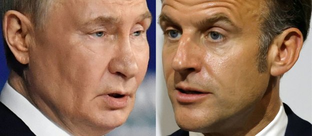 Władimir Putin i Emmanuel Macron