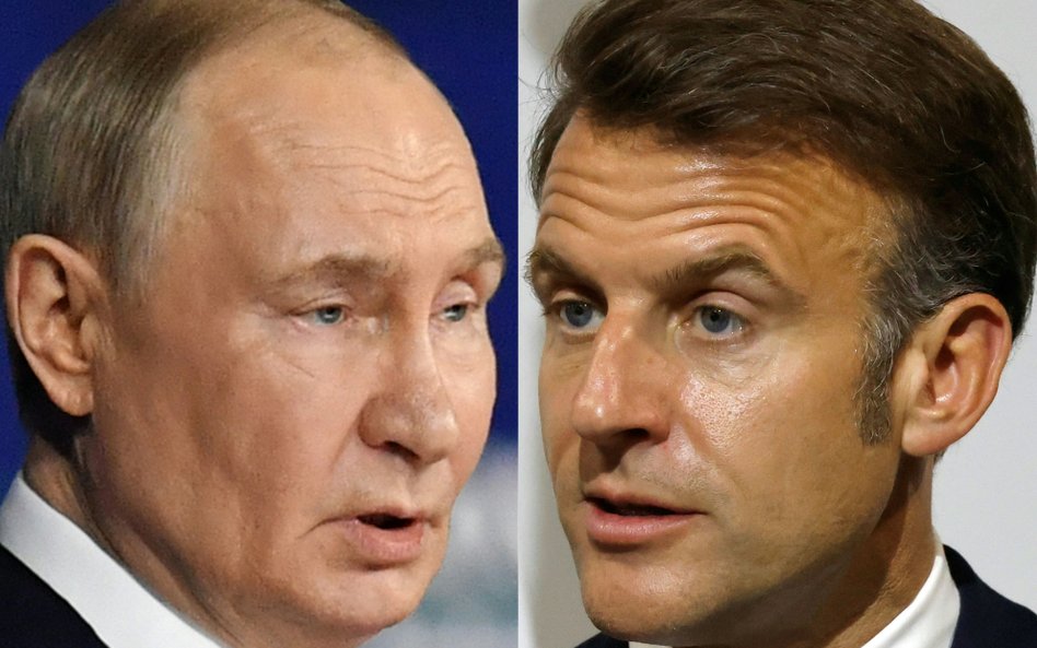 Władimir Putin i Emmanuel Macron