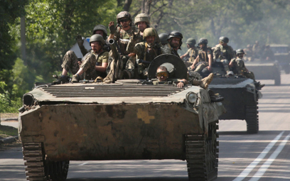 Ukraińscy żołnierze w drodze na front