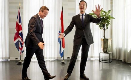 David Cameron wczoraj odwiedził m.in. Holandię. Na zdjęciu z premierem tego kraju Markiem Rutte