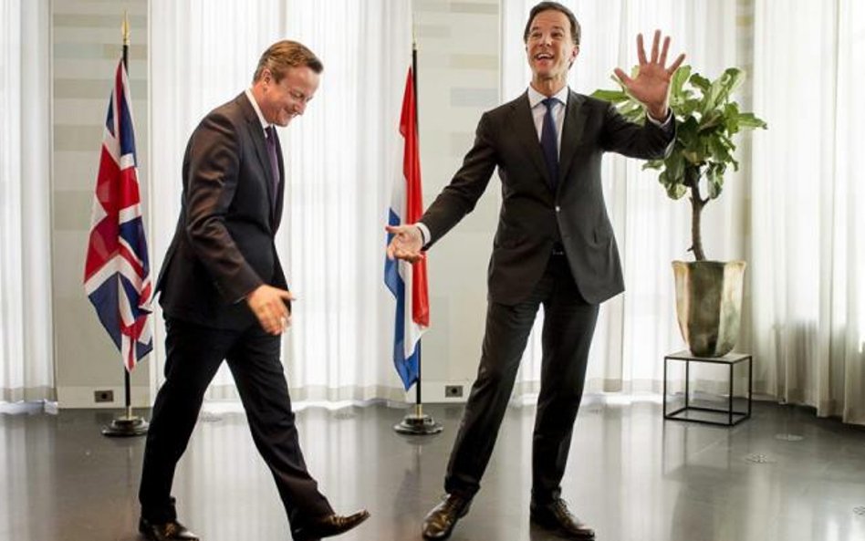 David Cameron wczoraj odwiedził m.in. Holandię. Na zdjęciu z premierem tego kraju Markiem Rutte
