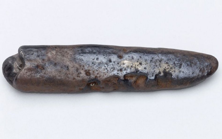 Srebrny wlewek, część odnalezionego przez skazanych skarbu