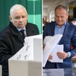 Jarosław Kaczyński, Donald Tusk i Szymon Hołownia w czasie głosowania