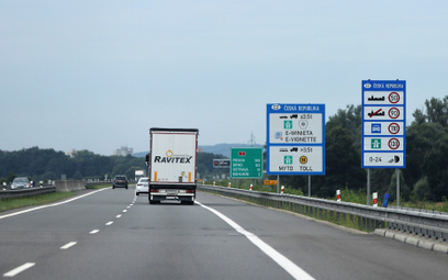 Wjazd autostradą do Czech.