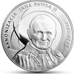Awers monety z okazji kanonizacji Jana Pawła II
