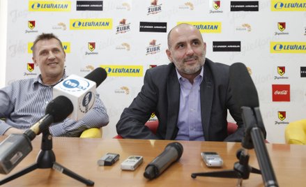 Cezary Kulesza i Michał Probierz, w czasach, gdy Probierz był trenerem Jagiellonii (zdjęcie z 2014 r