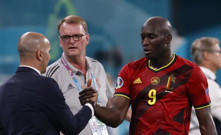 Trenerów Belgów Roberto Martinez i Romelu Lukaku