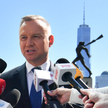 Prezydent Andrzej Duda przed Pomnikiem Katyńskim w Jersey City