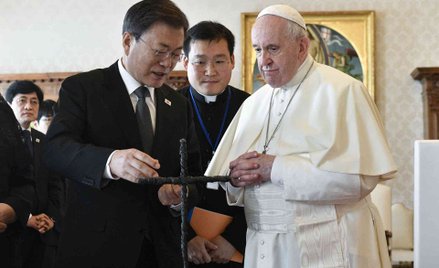 Moon Jae-in i papież Franciszek