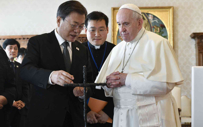 Moon Jae-in i papież Franciszek