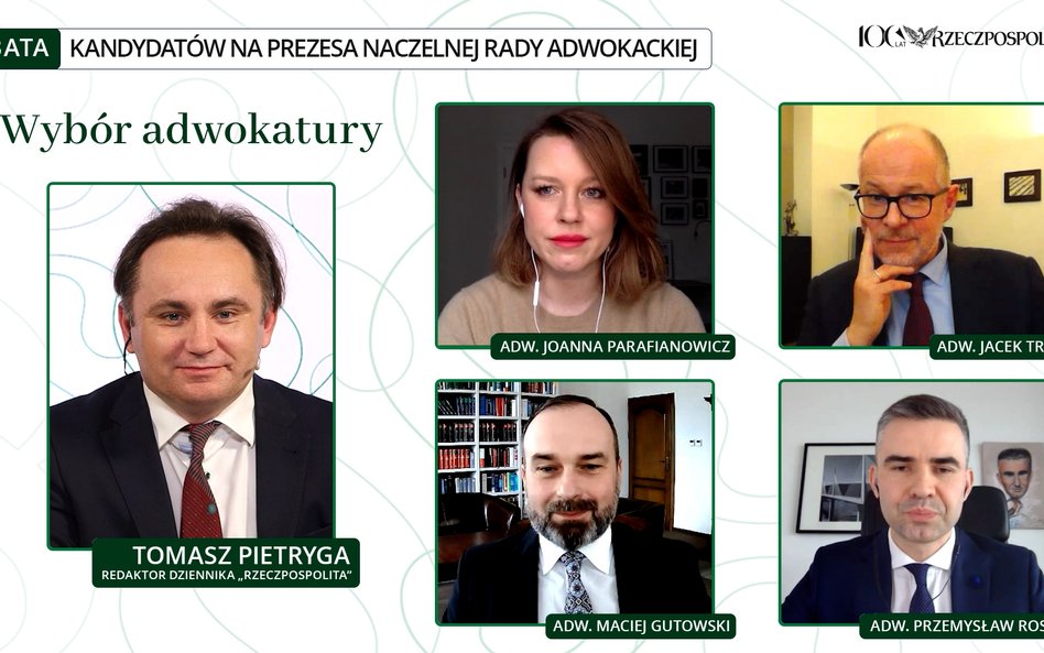 Kandydaci na prezesa Naczelnej Rady Adwokackiej - debata "Rzeczpospolitej"