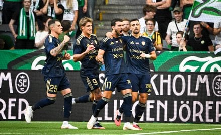 Decydującą bramkę w meczu Hammarby IF - Raków zdobył po strzale głową Stratos Svarnas