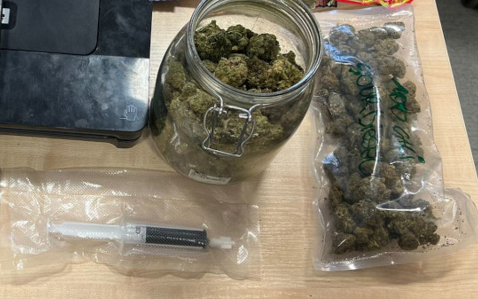 Podczas przeszukania policjanci zabezpieczyli prawie 400 gramów środków odurzających i substancji ps