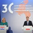 Prezydent Andrzej Duda (P) i prezydent Chorwacji Kolinda Grabar-Kitarovic (L) podczas konferencji pr