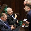 Jarosław Kaczyński w sejmowych ławach