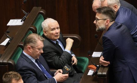 Jarosław Kaczyński w sejmowych ławach