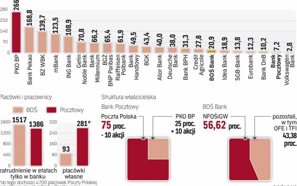 Pocztowy i BOŚ to niewielkie banki. Za małe, by dalej działać samodzielnie