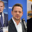 Donald Tusk, Rafał Trzaskowski i Szymon Hołownia