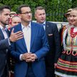 Premier Mateusz Morawiecki i wojewoda Przemysław Czarnek podczas spotkania wyborczego