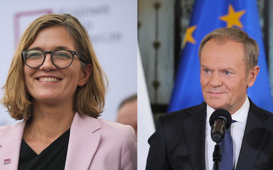 Senator Lewicy Magdalena Biejat, Przewodniczący PO Donald Tusk