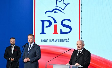 Jarosław Kaczyński w czasie konferencji prasowej