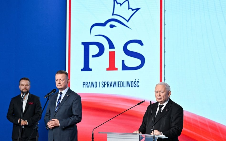 Jarosław Kaczyński w czasie konferencji prasowej