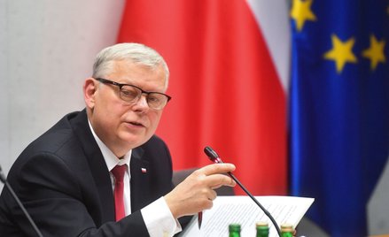 Poseł PiS Marek Suski na posiedzeniu sejmowych komisji