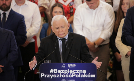 Prezes PiS, wicepremier Jarosław Kaczyński w Elblągu