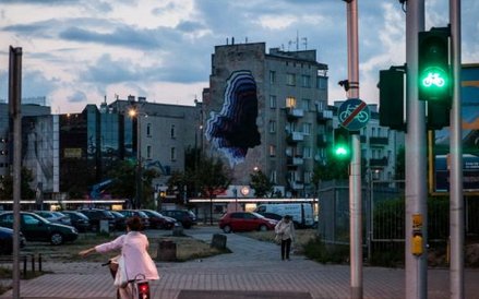 Mural 1010, widok z ulicy Zamoyskiego.