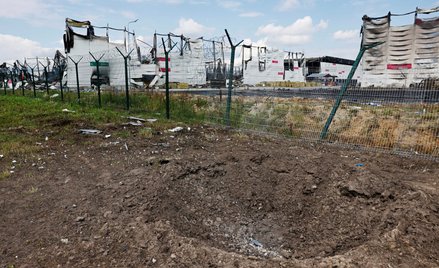 Magazyn firmy Wildberries w Elektrostali, który spłonął po niedawnym ataku ukraińskich dronów