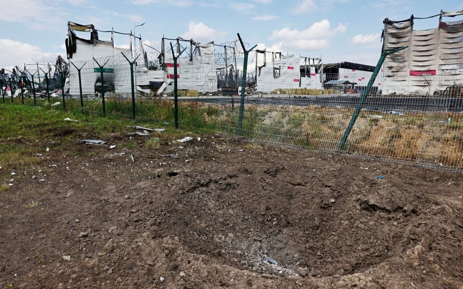 Magazyn firmy Wildberries w Elektrostali, który spłonął po niedawnym ataku ukraińskich dronów