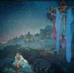 Alfons Mucha w pierwszym płótnie, rozpoczynającym jego monumentalną „Słowianską epopeję” (1912), uka